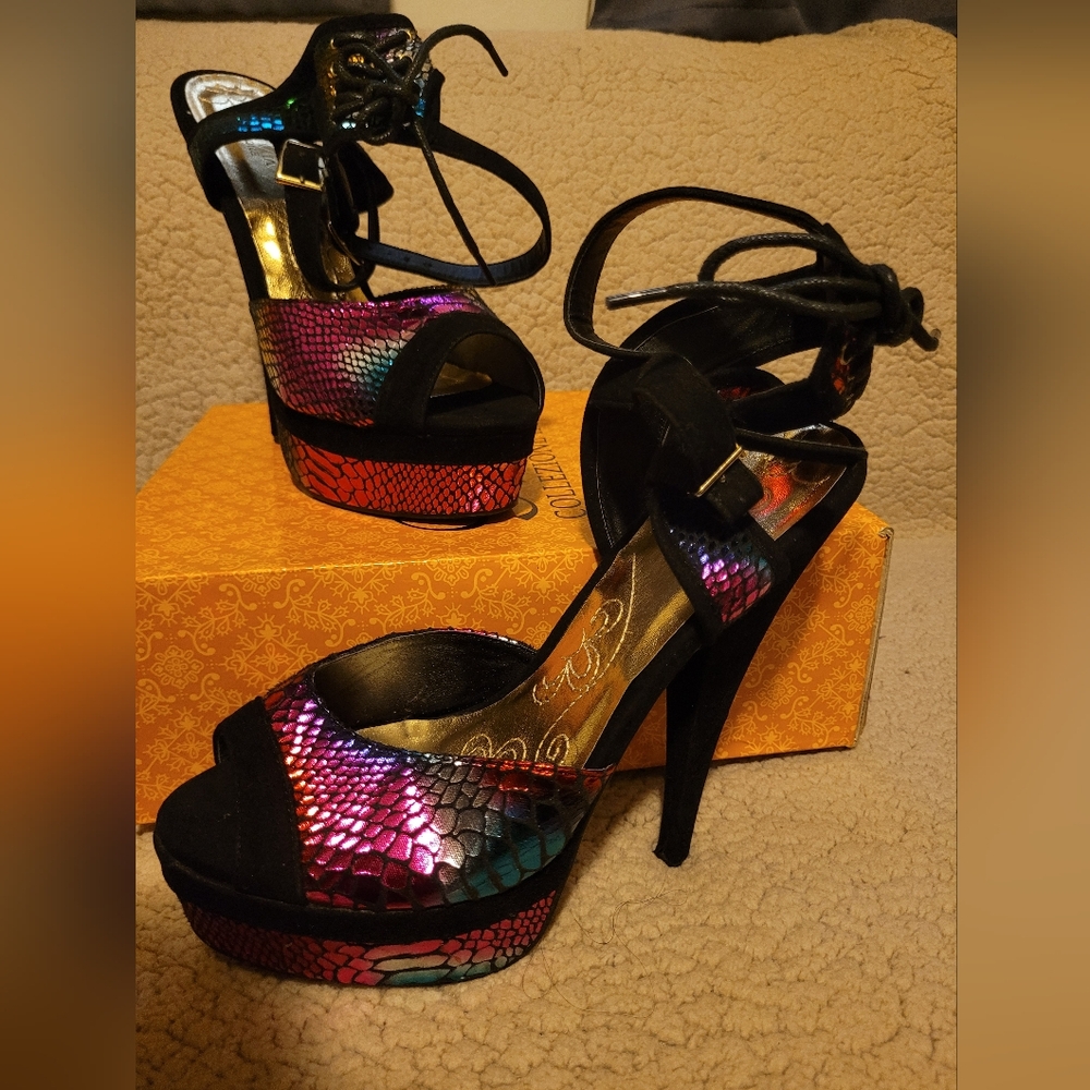Colorful Strappy Heels